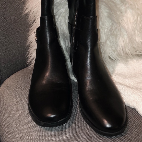 ✨ NEW Michael Kors Ryan Hamilton Logo Riding Boots - Picture 7 of 8